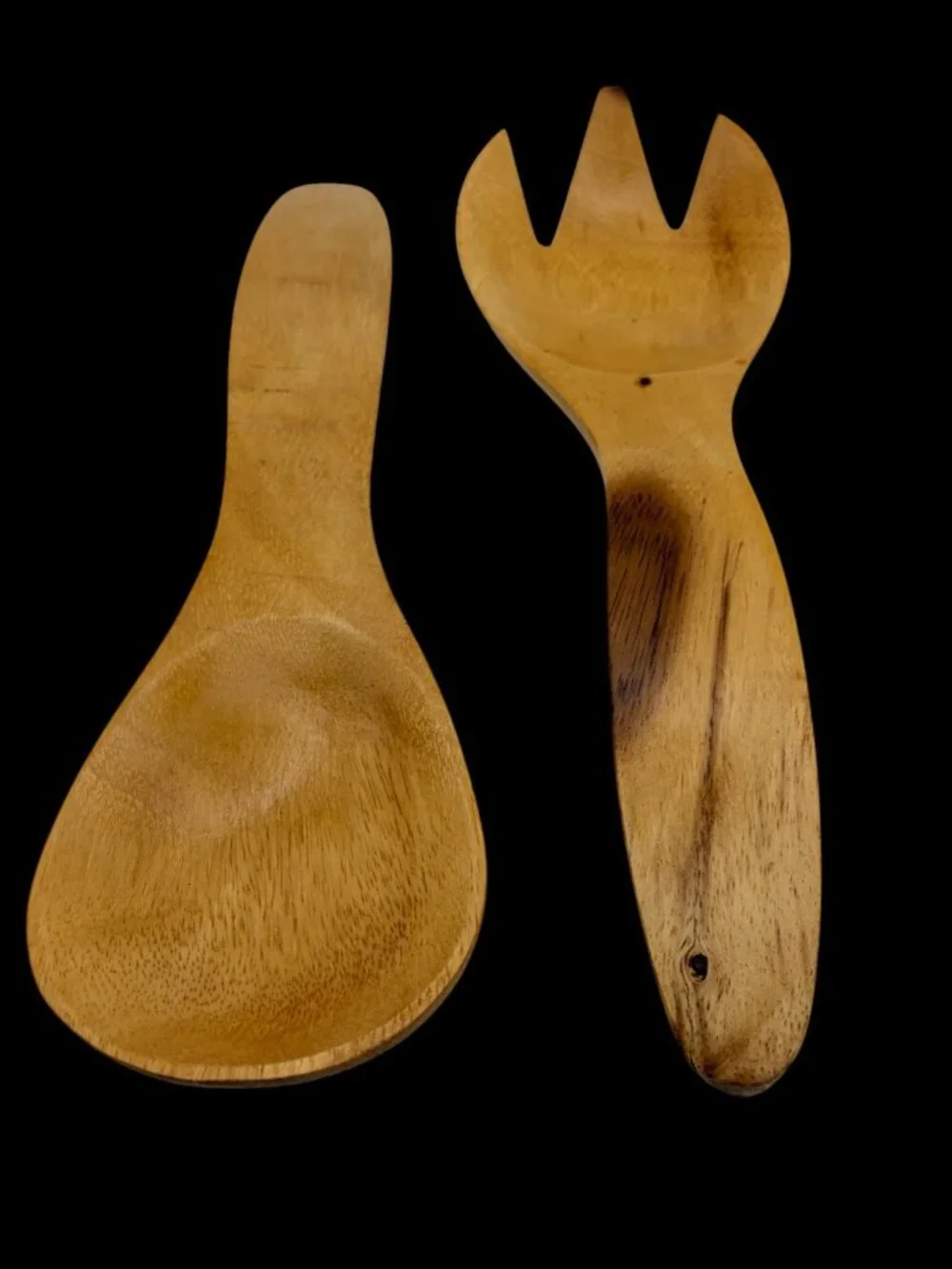 MODULUS VTG Monkey Pod Handcrafted Wooden Salad Serving Set –Made in Philippines